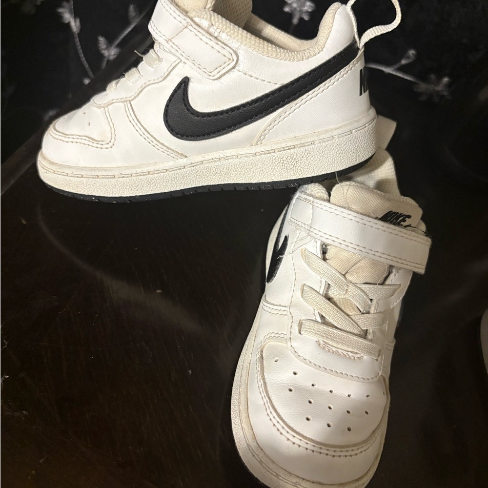 Nike Kids Cream and Black Sneakers